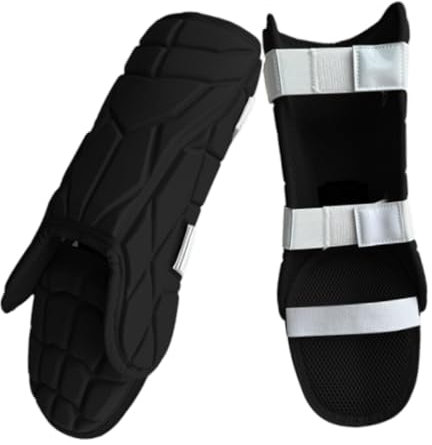 rockible Baseball Beinschutz, Schienbeinschoner für Gewichtheben, Baseball Batter Leg Guards, Ergonomisch Schienbein Schutzausrüstung für Baseball und Softballaktivitäten, Schwarz