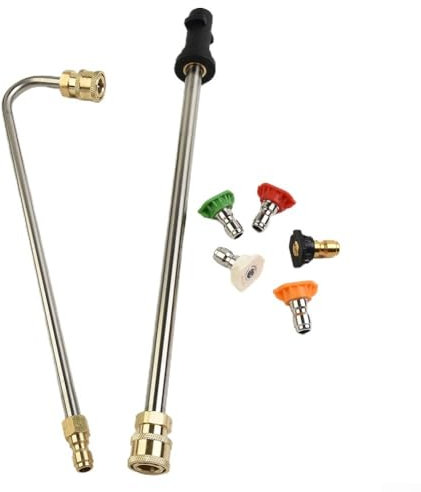 ZiStarlilife Leistungsstarker Dachrinnenreiniger, stabiler Verlängerungsstab, kompatibel mit K27-Modellen mit fünf austauschbaren Sprühdüsen