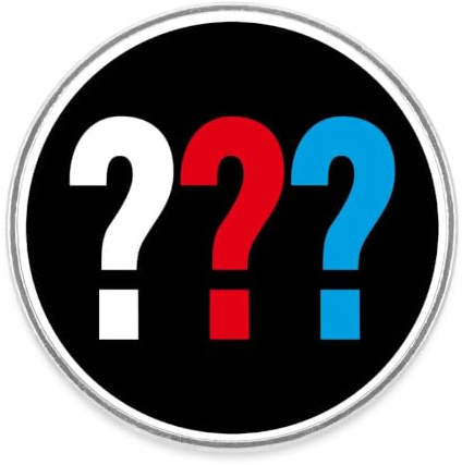Die DREI Fragezeichen Logo Sticker Magnet Rund