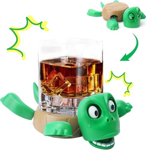 Turtle Mat Funny Coasters, Turtle Cup Holder, 3D Printed Home Turtle Coaster with Funny Expression When You Put a Glass on His Back Panicked Turtle Coaster, Ornament for Birthday and Holiday