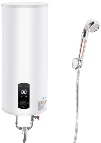 OUKANING Warmwasserspeicher 30L/50L/60L/70L - 2000W Elektrischer Warmwasserboiler Vertikal Warmwasserbereiter 0.7MPa 25-75°C Temperatur einstellbar für Küche Bad (50L)