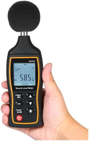 Fonometro, Fonometro Misuratori di decibel ad alta precisione Sonometro digitale Misuratore di rumore con ponderazione CA e funzione di spostamento automatico