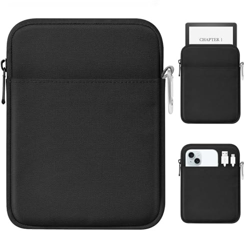 MoKo 6-7 eReader Sleeve Tasche für 7 ereaderColorsoft Signature Edition,All-New 6 ereader 11. 2022/10th Gen 2019/8th Gen 2016, 6.8 ereaderPaperwhite 11./10. 2021/2018, Schwarz
