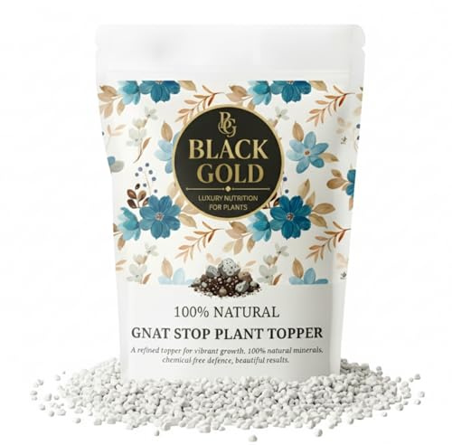 Black Gold Gnat Stop Plant Pot Topper – Natural Solution to Stop Fungus Gnats & Larvae – Protects Houseplants & Indoor Plants (5 Litre - Heat Sealed Bag (6+ Plants))