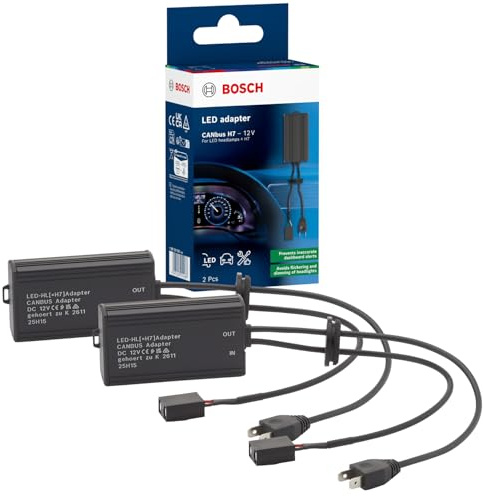 Bosch LED CANbus-Adapter - zur Nachrüstung von H7-LED Powerlight+, 12 V/12 W - Vermeidung von Fehlermeldungen, Flackern sowie Dimmen, 2 Stück