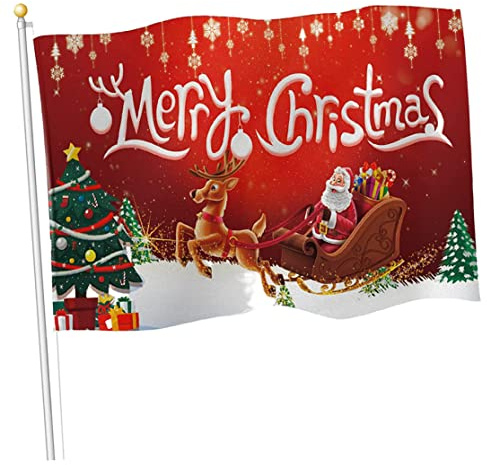Drapeau de noël joyeux noël père traîneau drapeau bannière décoration de, joyeux bannière
