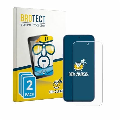 BROTECT Schutzfolie für Infinix Note 60 Pro | 2 Stück Transparenter Displayschutz Made in Germany Klare Displayschutz-Folie Clear Einfache Montage Case-Friendly