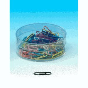WEDO 5 x Büroklammern 27mm kunststoffummantelt VE=140 Stück schwarz
