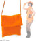 Plüschtasche in Zwei Farben erhältlich, Neon-Grün oder Neon-Orange, Accessoire, Ideal für unterwegs, Umhängetasche, Damentasche, Karneval (Neon Orange)