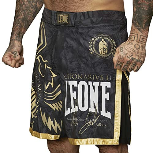 LEONE 1947, Pantalones Cortos De Mma Legionarivs Ii, Unisex Adulto, Negro, S, AB790