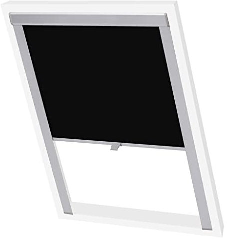 vidaXL Verdunkelungsrollo Rollo Dachrollo Dachfensterrollo Schwarz P08/408