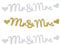 Mr. & Mrs. Girlande 90 cm x 11 cm, gold