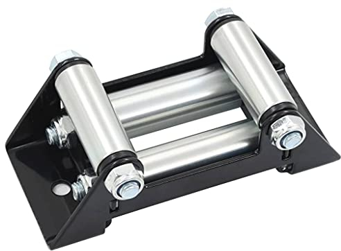 vidaXL Guide-câble à 4 Voies Guide à Rouleaux pour Treuils Robuste Résistant 4 Rouleaux de Guidage Support de Treuil Acier 3500-4500 lbs