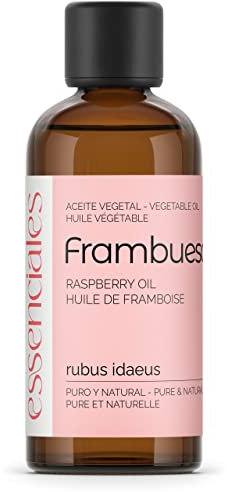 Essenciales – Olio Vegetale di Lampone Vergine, 100% Puro e Naturale, 100 ml | Olio Vegetale Rubus Idaeus, 1ª Pressione a Freddo
