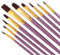 Bougimal 10 Stück Pinsel Set, Premium Nylon Acrylfarben Pinsel, Hölzernen Griff Pinsel Künstler Satz für Aquarell Ölgemälde, Perfektes Malerei Ölfarben Brush Set für Anfänger, Kinder, Künstler