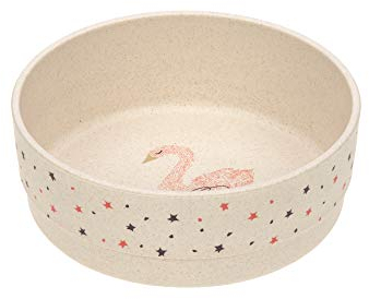 LÄSSIG Kinder Schüssel Schälchen Kindergeschirr ohne Melamin, BPA-frei, für Spülmaschine und Mikrowelle/Bowl Little Water Swan