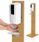 KRIEG Desinfektionssäule Holz Sensor Tropfschale I BUCHE I Kontaklose Desinfektionsspender stehend 1000 ml - 333 Sprühstöße I Desinfektionsstation freistehend, automatisch I Ready to go