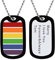 Bandmax LGBT Dog Tag Kette Männer Frauen Edelstahl LGBTQ Kette Homosexuell Erkennungsmarke Kugelkette Regenbogen Modeschmuck Pride Accessoires
