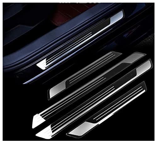 LIUTA Stainless Steel Car Door Sill Pedal Protectors Set for Vw Golf 7 2015-2019 Front Rear Door Entry Guard Door Sill Scuff Plates Trim Protection Sticker Threshold Cover Auto Accessories 4Pcs