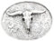 BELTINGER Gürtelschnalle Longhorn 4,0 cm | Buckle Wechselschließe Gürtelschließe Reitaccessoires 40mm Massiv | für Reit- und Western-Outfit | Altsilber
