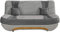 Sofa mit Schlaffunktion und Bettkasten, Couch für Wohnzimmer Schlafsofa Federkern Sofagarnitur Polstersofa Wohnlandschaft mit Bettfunktion 194x92x94 FEBA - Hellgrau + Dunkelgrau (Sawana 21 + 05)