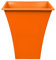 CrazyGadget Large 28cm Square Plastic Metallic Style Plant Pot - Orange