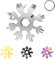 18 in 1 Schneeflocke Multi Tool, Schneeflocke Multitool Werkzeug, Schneeflocken Multitool Edelstahl Schneeflocke Werkzeug, Snowflake Multitool für Papa Geburtstag Weihnachtsgeschenke (Silber)