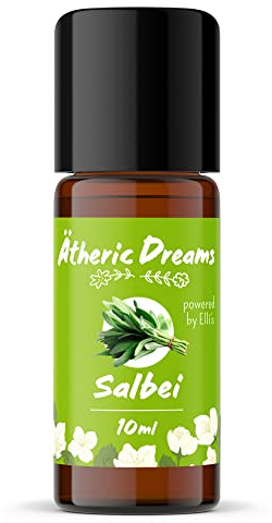 Ätheric Dreams | Salbei | Reines ätherisches Öl | 100% Naturrein für Aromatherapie, Massage & mehr | Für Duft Diffusor, Badezusätze & Co | 10ml