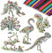 OSDUE 3D Puzzle Färbung Bastelset, Mädchen Spielzeug Geschenk 6 7 8 9 10 Jahre Kinder, Kunst Kits Mädchen Alter 6-12, Geburtstagsgeschenke Weihnachten Neujahrsgeschenke für Mädchen und Jungen