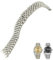BONOOL 316L Edelstahl 20 mm Uhrenarmband für 36 mm Rolex Datejust 116233 116234 Silber-goldenes massives Metallarmband