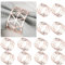 12 Stück Serviettenringe,Metall Serviettenring Serviettenschnallen Blätter für Hochzeitsfeier Abendessen Jubiläum Tischdekoration (Roségold)