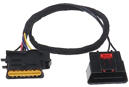 YINETTECH Câble Adaptateur OBD Antivol Compatible avec Abarth Dummy OBD II 16 Broches J1962 OBD Bloc de Sécurité Garde de Port Connecteur de Remplacement