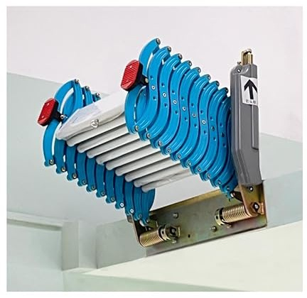 Rieort Escaleras de ático montadas en la Pared Escalera de ático desplegable Ti-MG aleación Loft 1102 Lbs para decoración casa Escalera de extensión Plegable Manual