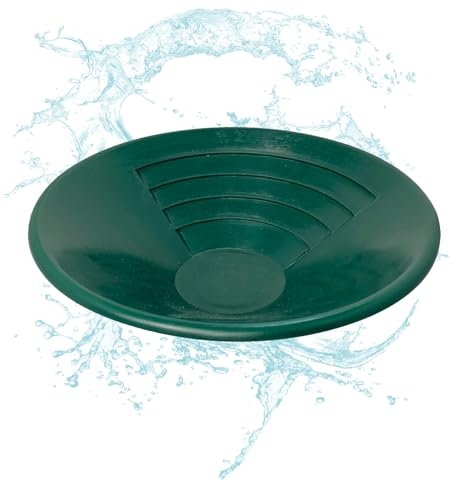 Sirseon Vassoio per Lavaggio Oro | Setaccio per Trappola per panning 'Oro - Pentola d'oro con Struttura a scanalatura Poco Profonda per Miniera mineraria, fonte d'Acqua, Montagne inaccessibili