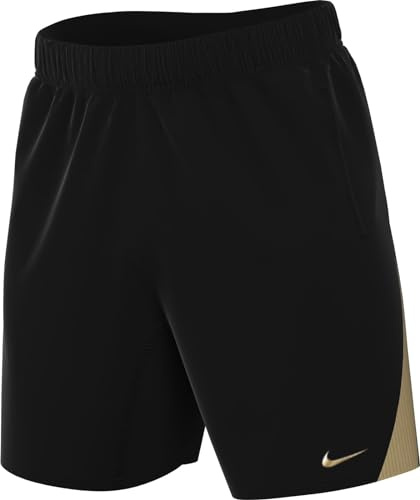 NIKE Herren Hose M Nk Df Strk Short Kz, Black/Black/Jersey Gold/Metallic Gold, FN2401-011, M