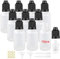 Apstaqeoo 10Pcs, 30Ml Plastic Dropper Bottles, Empty Squeezable Liquid Dropper Bottle Eye Droppers Sample Dispenser White Paint Dropper Bottles with Cap, Funnel, Label, Dropper for Essential Oil