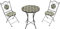 AXI Amélie Bistroset 3-teilig mit Mosaik Design in Blau/Gelb | Bistrotisch mit 2 Stühlen | Bistro Gartenmöbel Set für Garten/Balkon/Terrasse | Balkonset/Sitzgruppe Sizilianischer Stil.