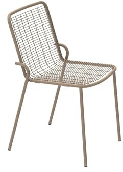 Mondo Viro Stapelstuhl aus lackiertem Metall Roma, 47 x 60 cm, 84 cm (Beige, 8)