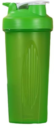 susiodeu Bottiglia Shaker Durevole con Coperchio a Prova di perdite Compagno Fitness Bottiglia Shaker in PP Facile da Pulire con Palline Shaker, Verde