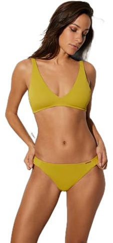 YSABEL MORA - Conjunto Bikini triángulo Liso Verde Lima