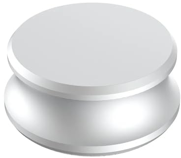 Monosaudio Schallplattengewicht 280G Aluminium Vinyl Klemme Plattenstabilisator mit weicher Bodenpolsterung LP Gewicht Plattenpuck für Phono Plattenspieler, Vinyl-Scheiben-Player (LP280, Silber)