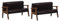 Toyvian 2St Miniatursofa Retro Sofa Vintage Sofa Couch klein Vintage-Sofa Micro Wohnkultur Möbel Mini-Hausstuhl Puppenhaus- Haushalt Sessel Spielzeug Essen Spielen Ob11 Modell hölzern