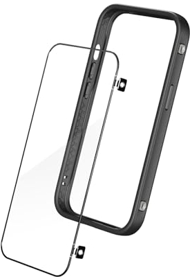 RHINOSHIELD RhinoBuff FPS Präzisions-Kit Kompatibel mit [iPhone 15] | Gaming-Controller Bumper-Case mit mattem Displayschutz, Knöpfe mit patentierter Technologie für PUBG, optimale Belüftung - Schwarz