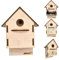 Panimel ® Vogelhaus aus Holz zum Selbstgestalten und Zusammenbauen mit Stecksystem, klein, ideal für Kinder