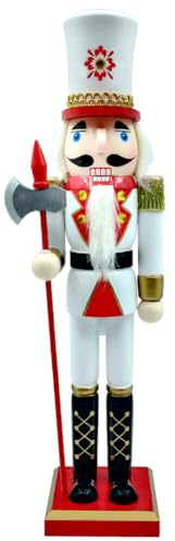 Ekakashop Grande schiaccianoci in legno, statuette di soldato, 15,55 in Natale, schiaccianoci per la casa, decorazione natalizia, decorazione tradizionale, tipo 6