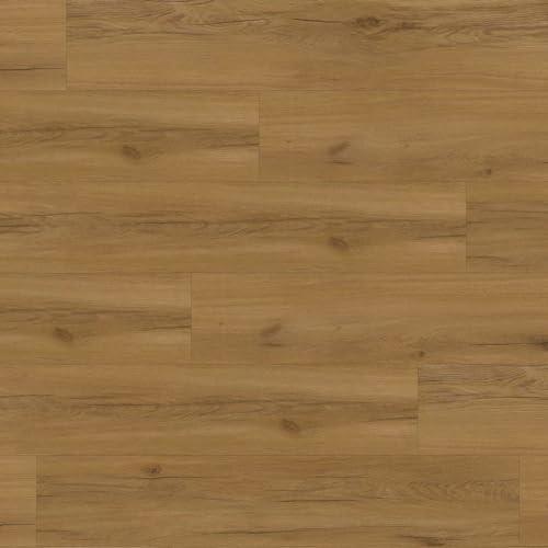 Rigid Vinylboden mit integrierter Trittschalldämmung | Design Bodenbelag 5/0.3 x 225 x 1220 mm Klick Vinyl Holzoptik Eiche Braun | Nutzklasse 23/31 für Privaten und Gewerblichen gebrauch