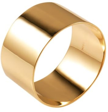 KnBoB Modeschmuck Ringe 14K Gold für Herren Breit 12MM Trauringe Verlobungsringe Größe 66 (21.0)