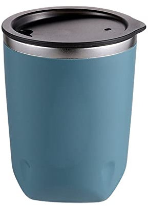 HGDXDP Insulated Cup 300ml Thermal Mug Coffee Cups Stainless Steel Beer Cups For Tea Coffee Water Bottle Vacuum Insulated Leakproof With Lids(Blue)