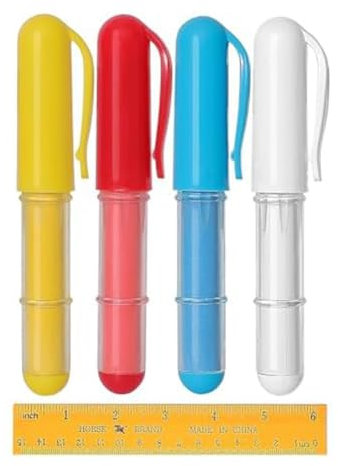 Pinafresa Stoffkreidemarker zum Nähen, Quilten, Basteln, Löschbare Schneiderkreide zum Arbeiten auf Verschiedenen Stoffen (4 Stück mit 1 Lineal)