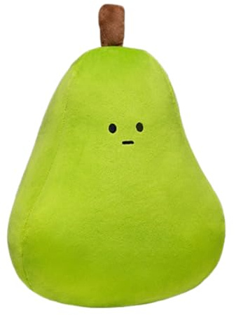 Obst Stofftier niedliches Tier weiche Frucht Plüsch Obst niedliches Spielzeug kreatives Plüschkissen gefülltes Plüschkissen Stoff Plüschkissen Spielzeug Junge und Mädchen Geschenk (28-43 cm,Birne)